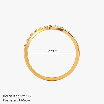 Gold Megh Lab Grown Diamond Ring (Size 12)