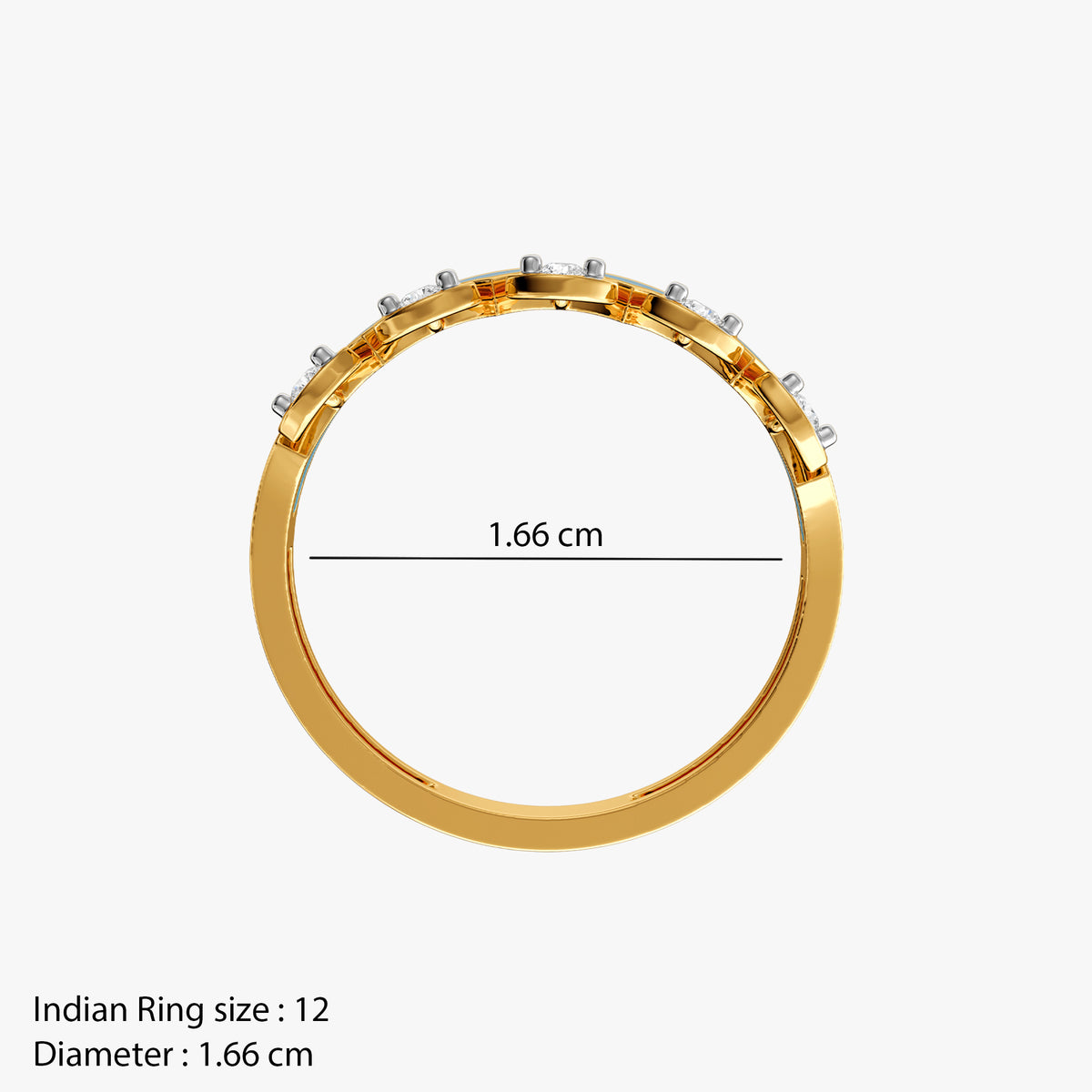 Gold Aakasha Lab Grown Diamond Ring (Size 12)