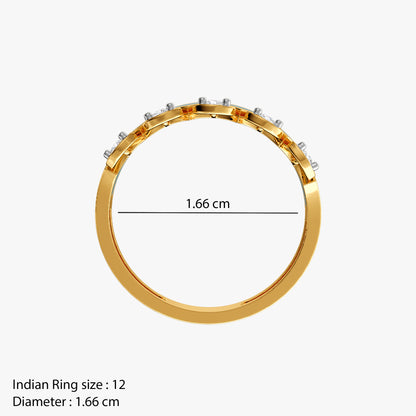 Gold Aakasha Lab Grown Diamond Ring (Size 12)