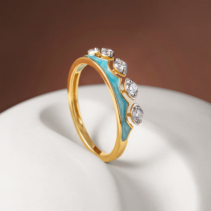 Gold Aakasha Lab Grown Diamond Ring (Size 12)