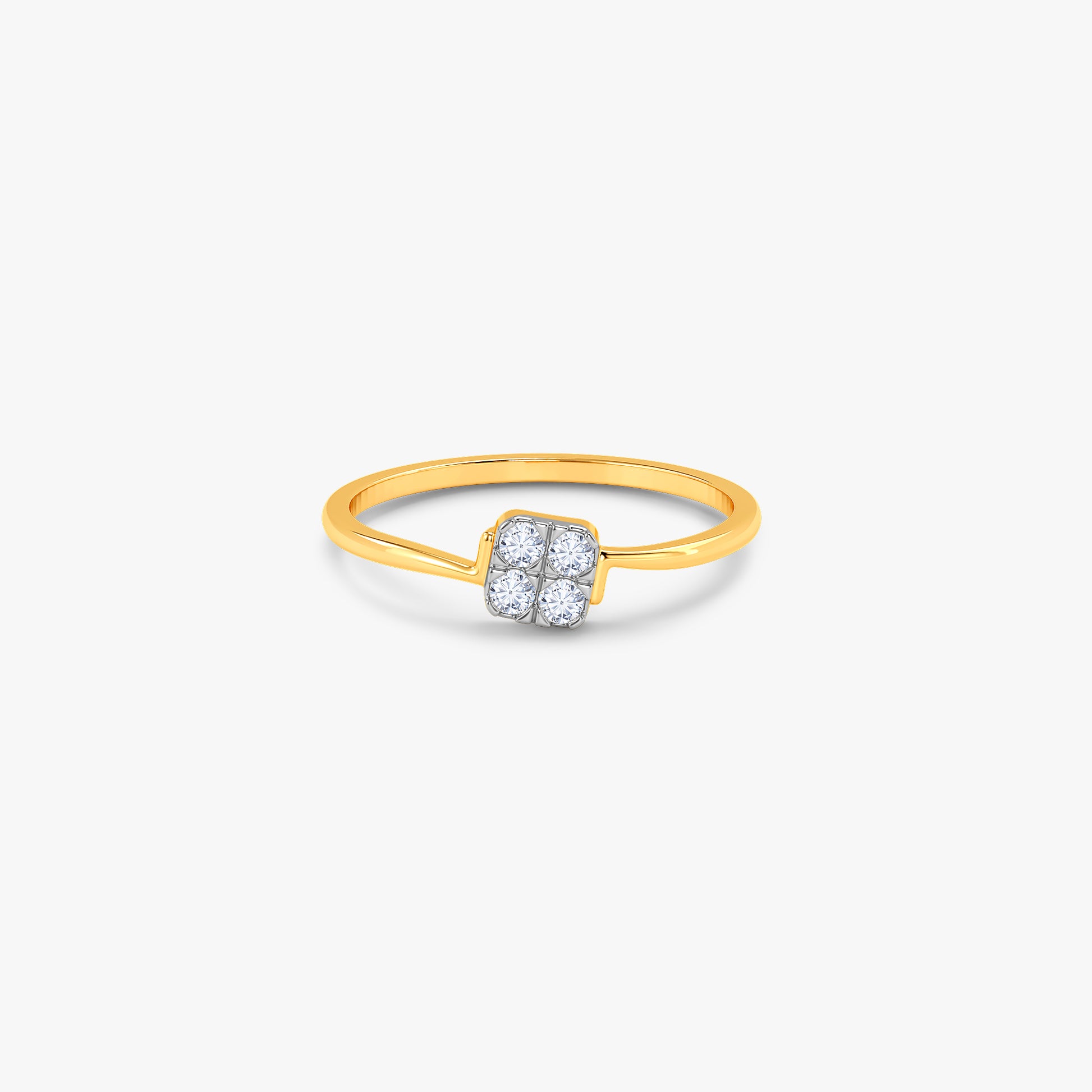Gold Solstice Tile Lab Grown Diamond Ring (Size 12)