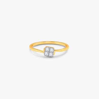 Gold Solstice Tile Lab Grown Diamond Ring (Size 12)