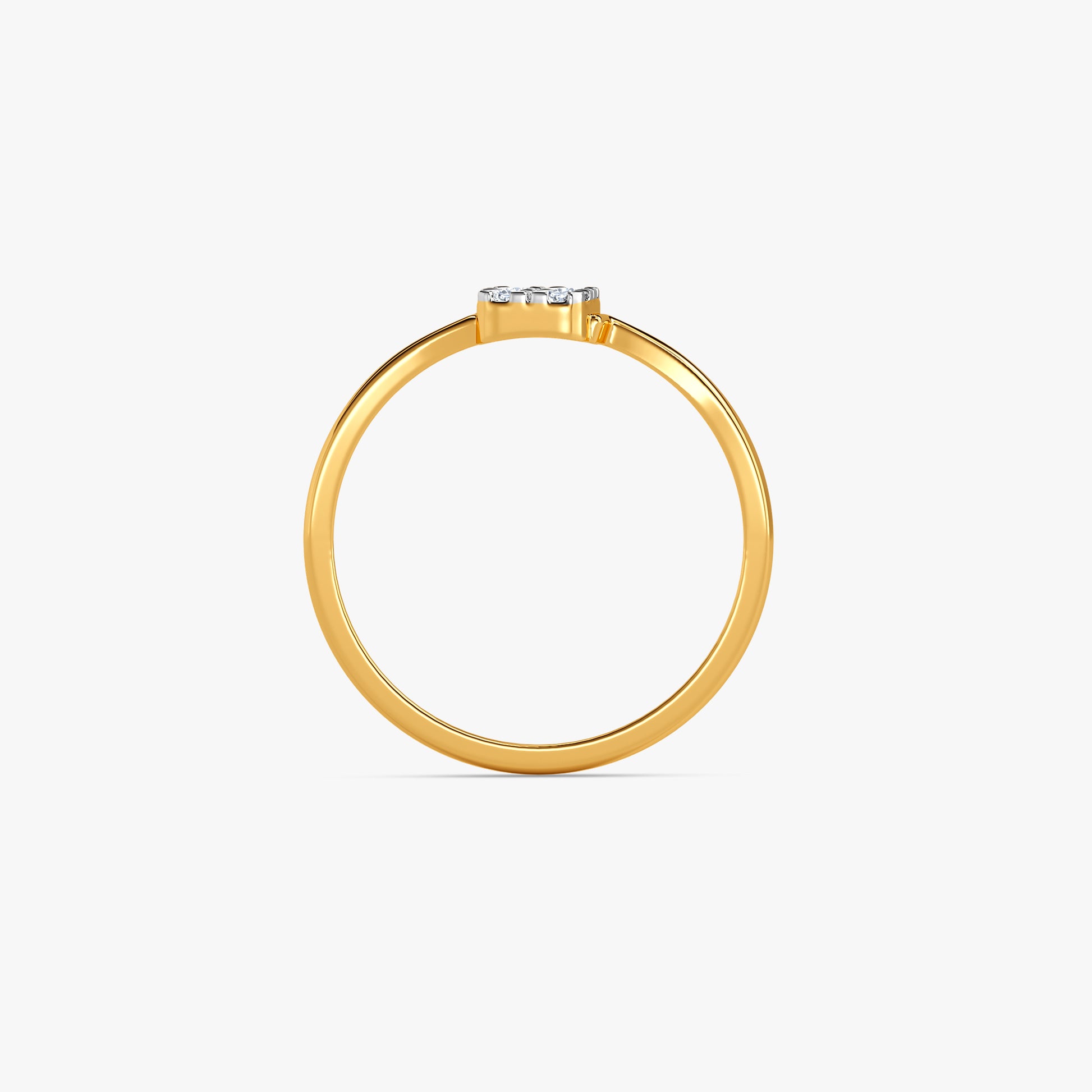 Gold Solstice Tile Lab Grown Diamond Ring (Size 12)
