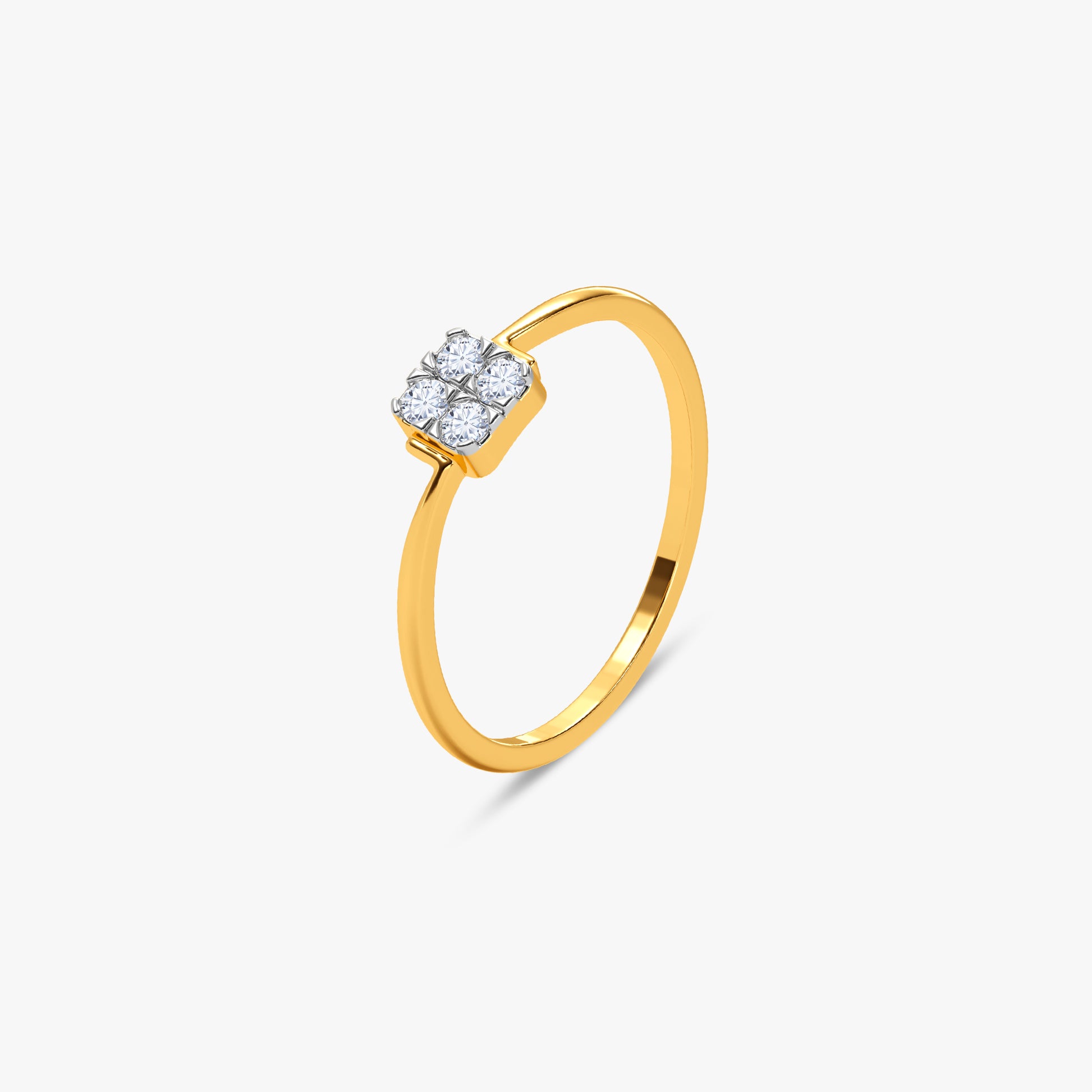 Gold Solstice Tile Lab Grown Diamond Ring (Size 12)