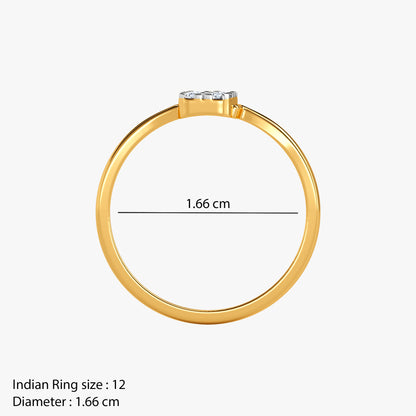 Gold Solstice Tile Lab Grown Diamond Ring (Size 12)