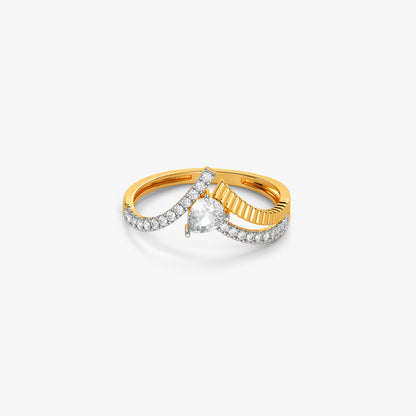 Gold Prism Tide Lab Grown Diamond Ring (Size 12)
