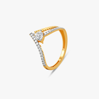 Gold Prism Tide Lab Grown Diamond Ring (Size 12)