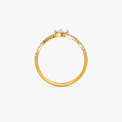 Gold Prism Tide Lab Grown Diamond Ring (Size 12)