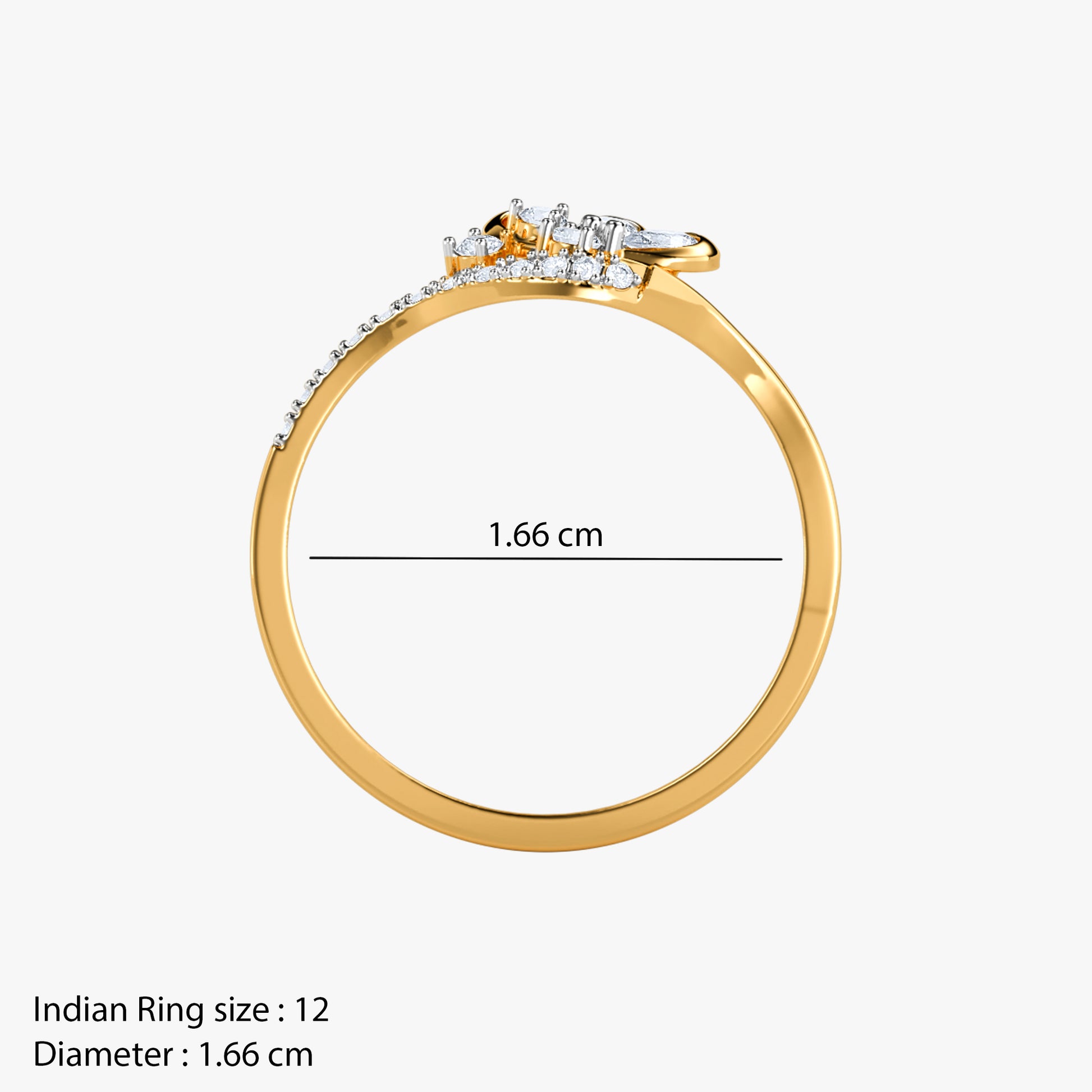 Gold Avenna Lab Grown Diamond Ring (Size 12)