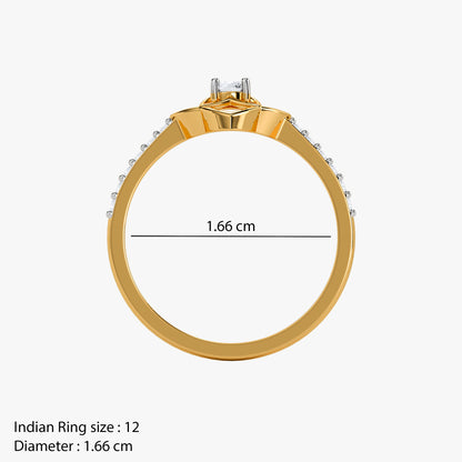 Gold Zelora Lab Grown Diamond Ring (Size 12)