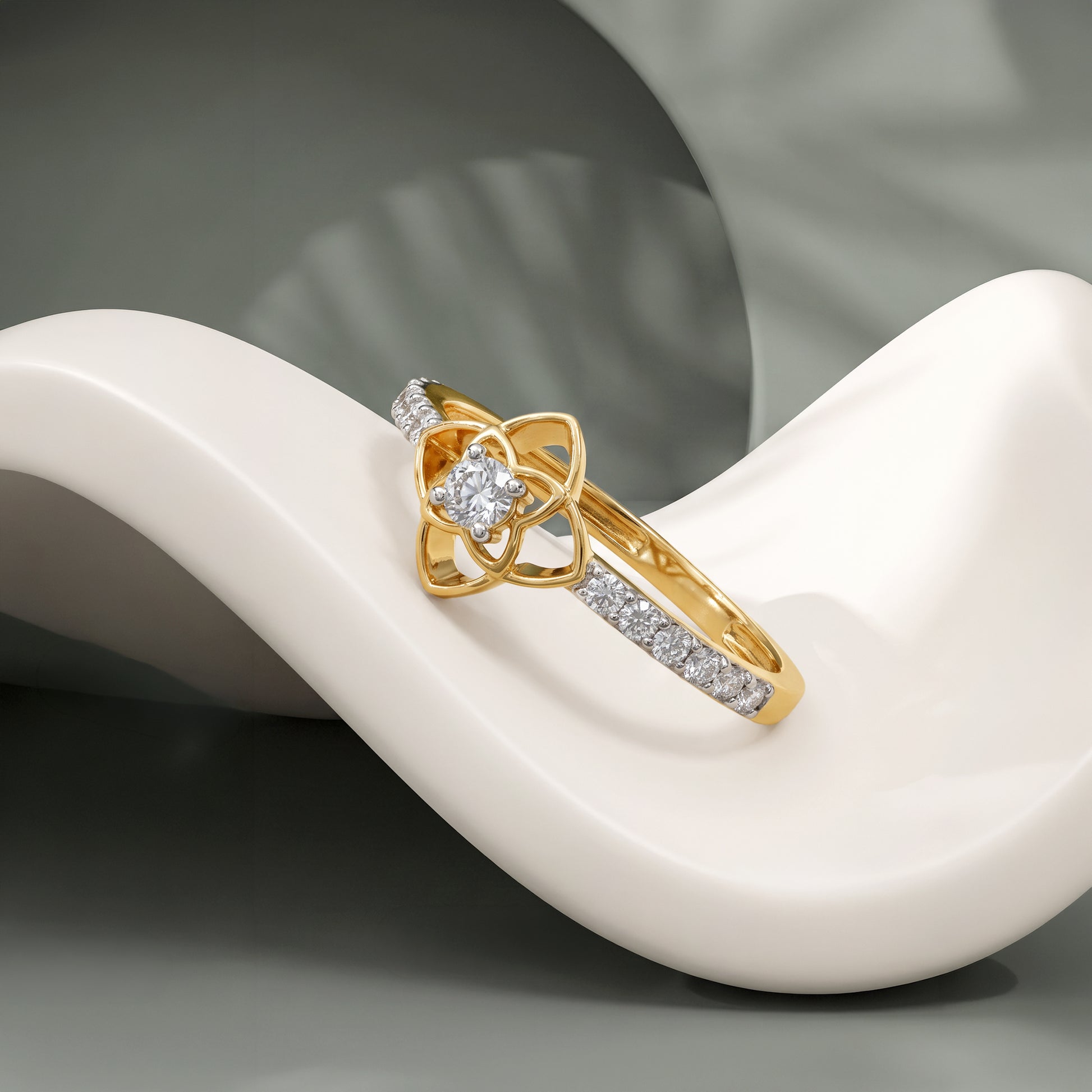 Gold Zelora Lab Grown Diamond Ring (Size 12)