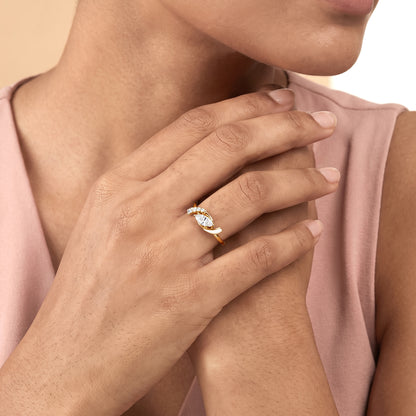 Gold Zenith Flare Lab Grown Diamond Ring (Size 12)