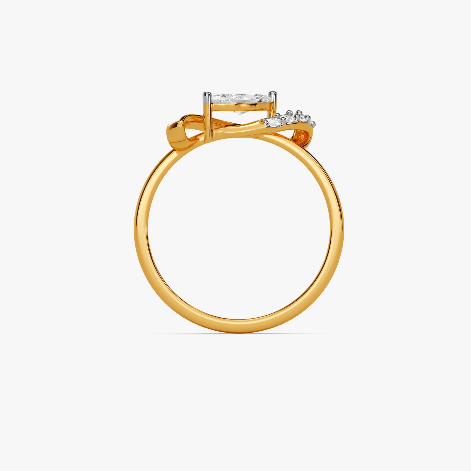 Gold Zenith Flare Lab Grown Diamond Ring (Size 12)