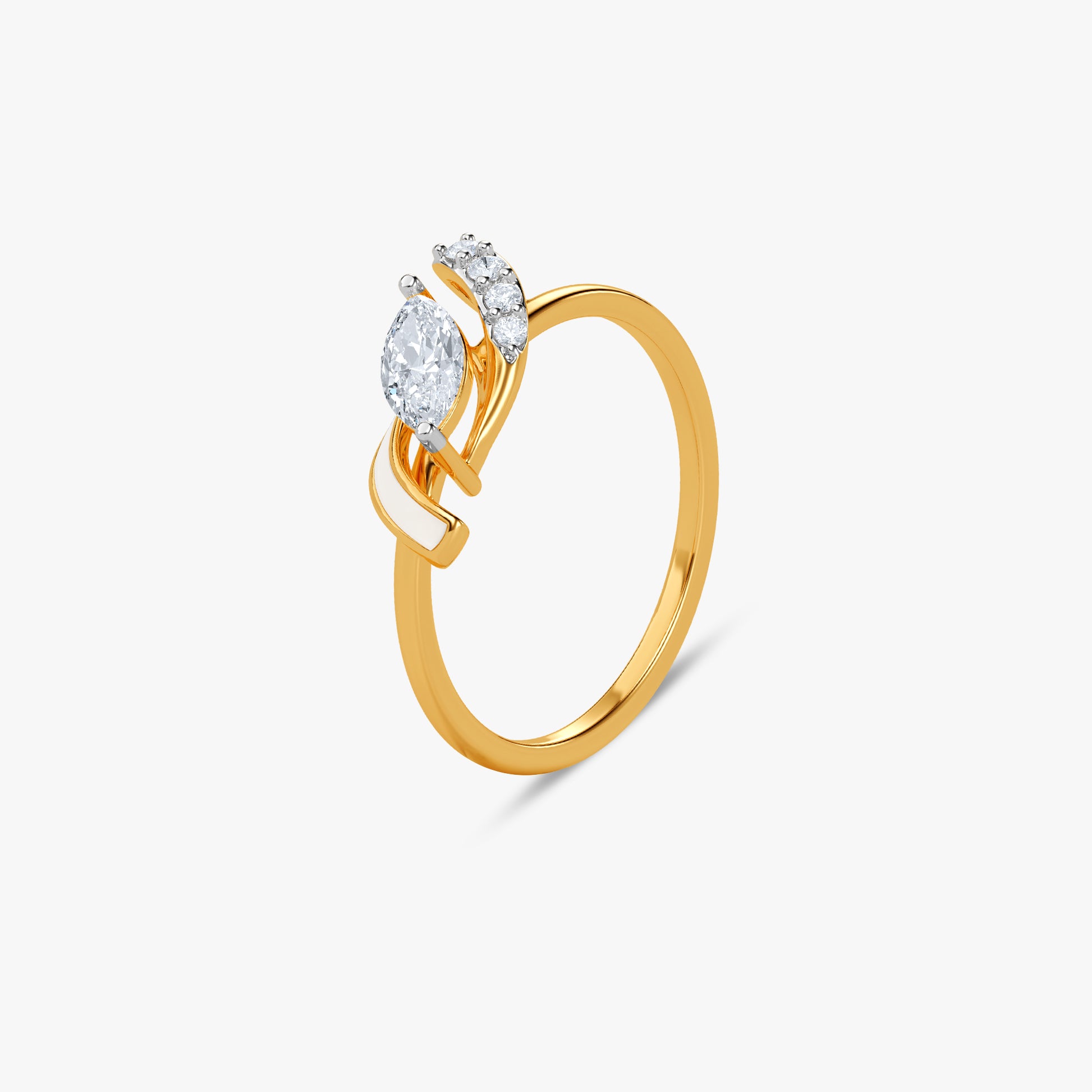 Gold Zenith Flare Lab Grown Diamond Ring (Size 12)