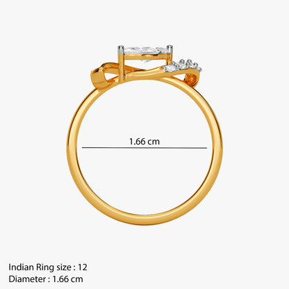 Gold Zenith Flare Lab Grown Diamond Ring (Size 12)
