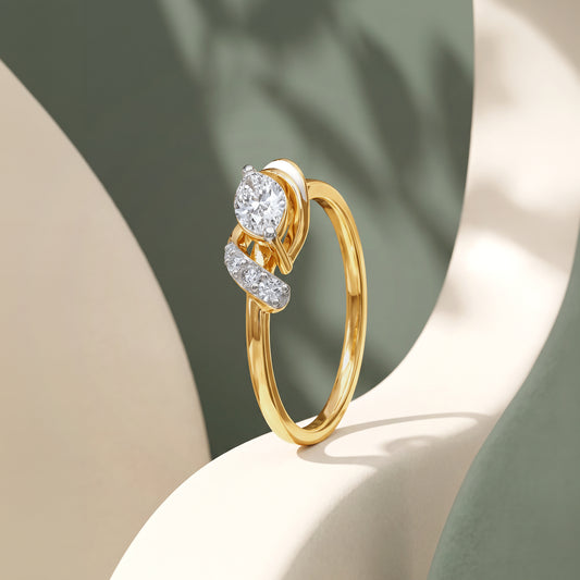 Gold Zenith Flare Lab Grown Diamond Ring (Size 12)