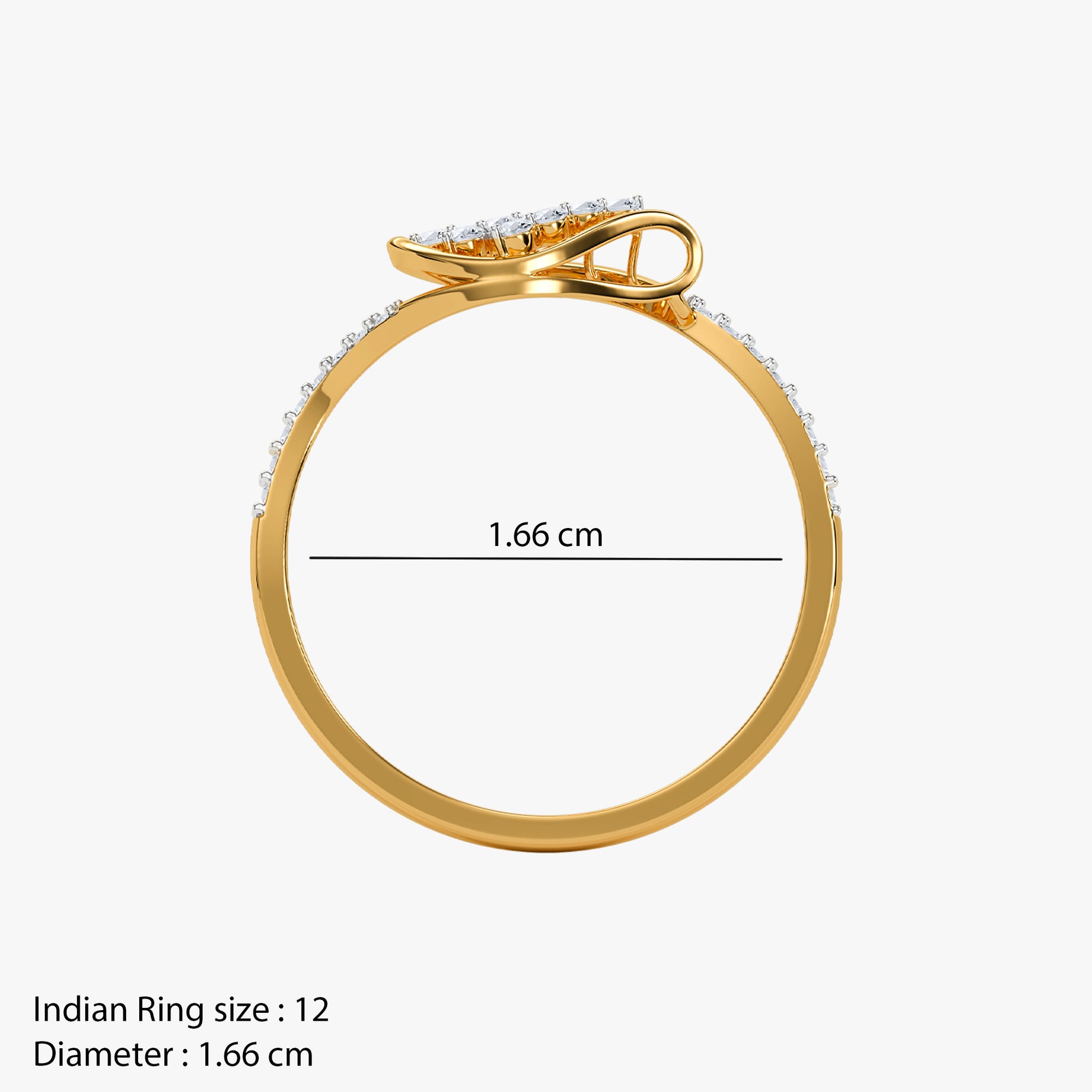 Gold Eclipse Drift Lab Grown Diamond Ring (Size 12)