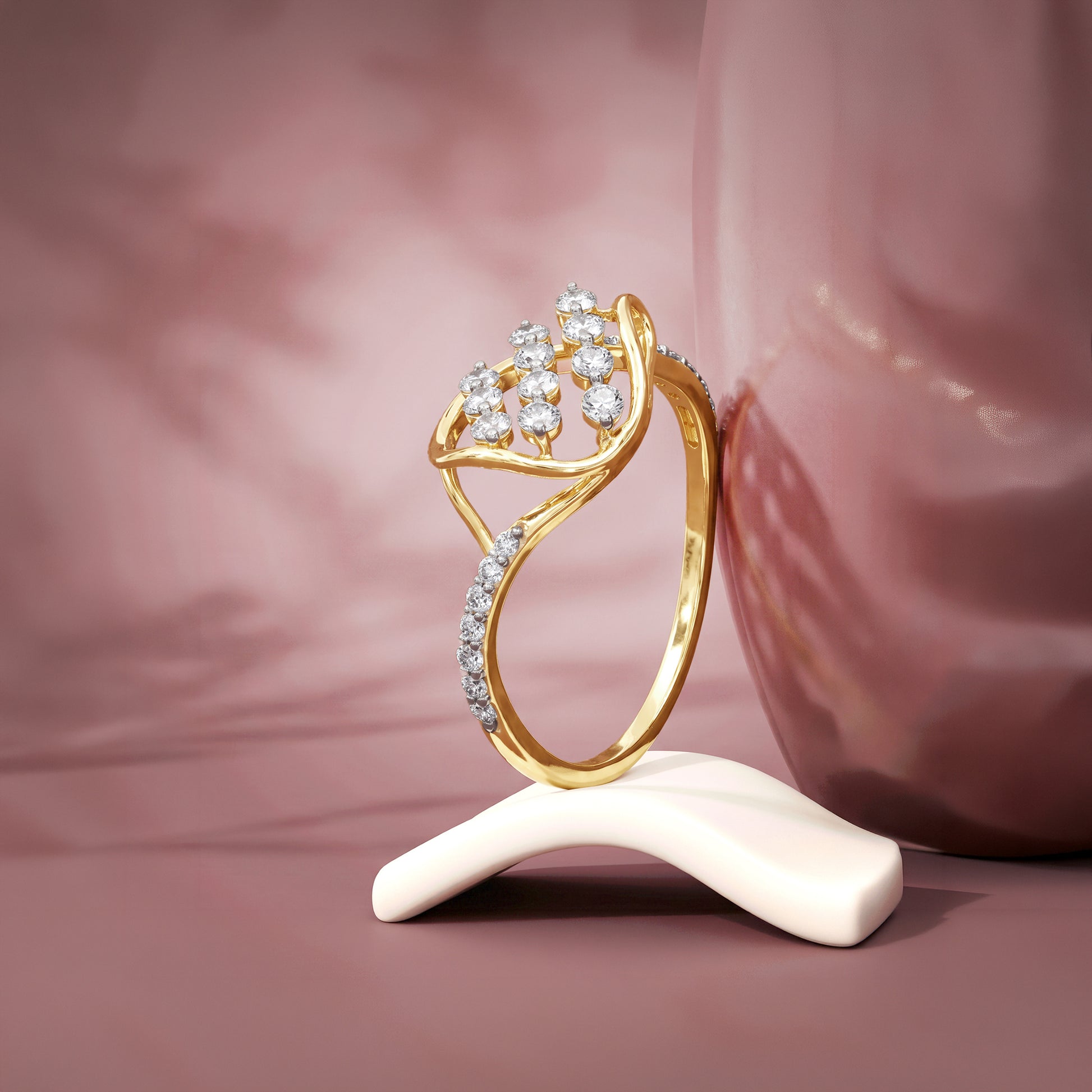 Gold Eclipse Drift Lab Grown Diamond Ring (Size 12)