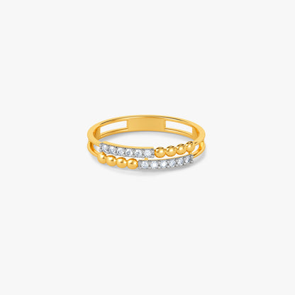 Gold Pulse Duality Lab Grown Diamond Ring (Size 12)