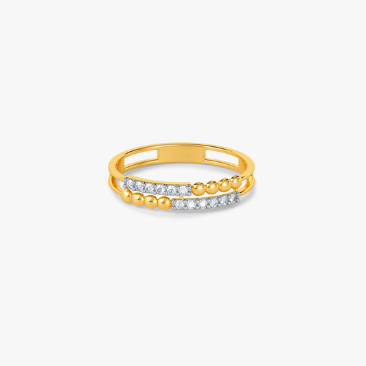 Gold Pulse Duality Lab Grown Diamond Ring (Size 12)