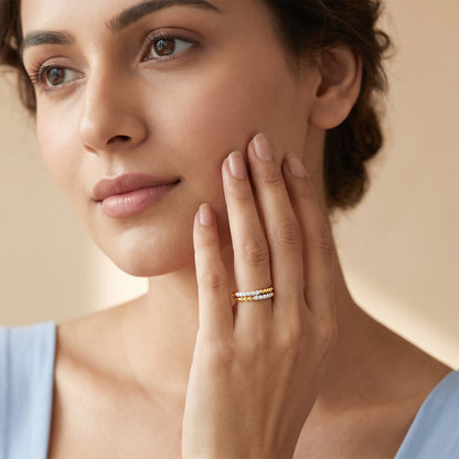 Gold Pulse Duality Lab Grown Diamond Ring (Size 12)