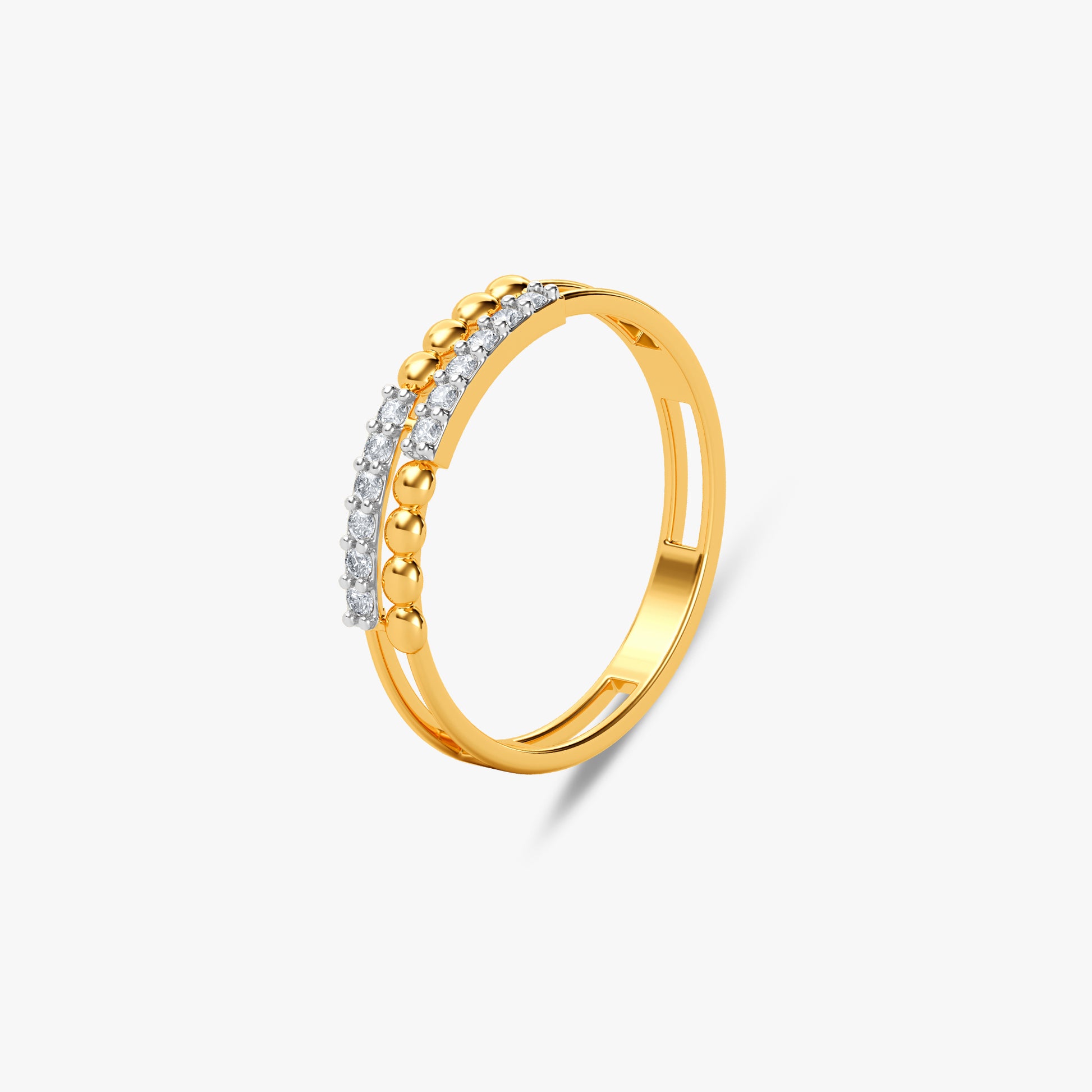 Gold Pulse Duality Lab Grown Diamond Ring (Size 12)