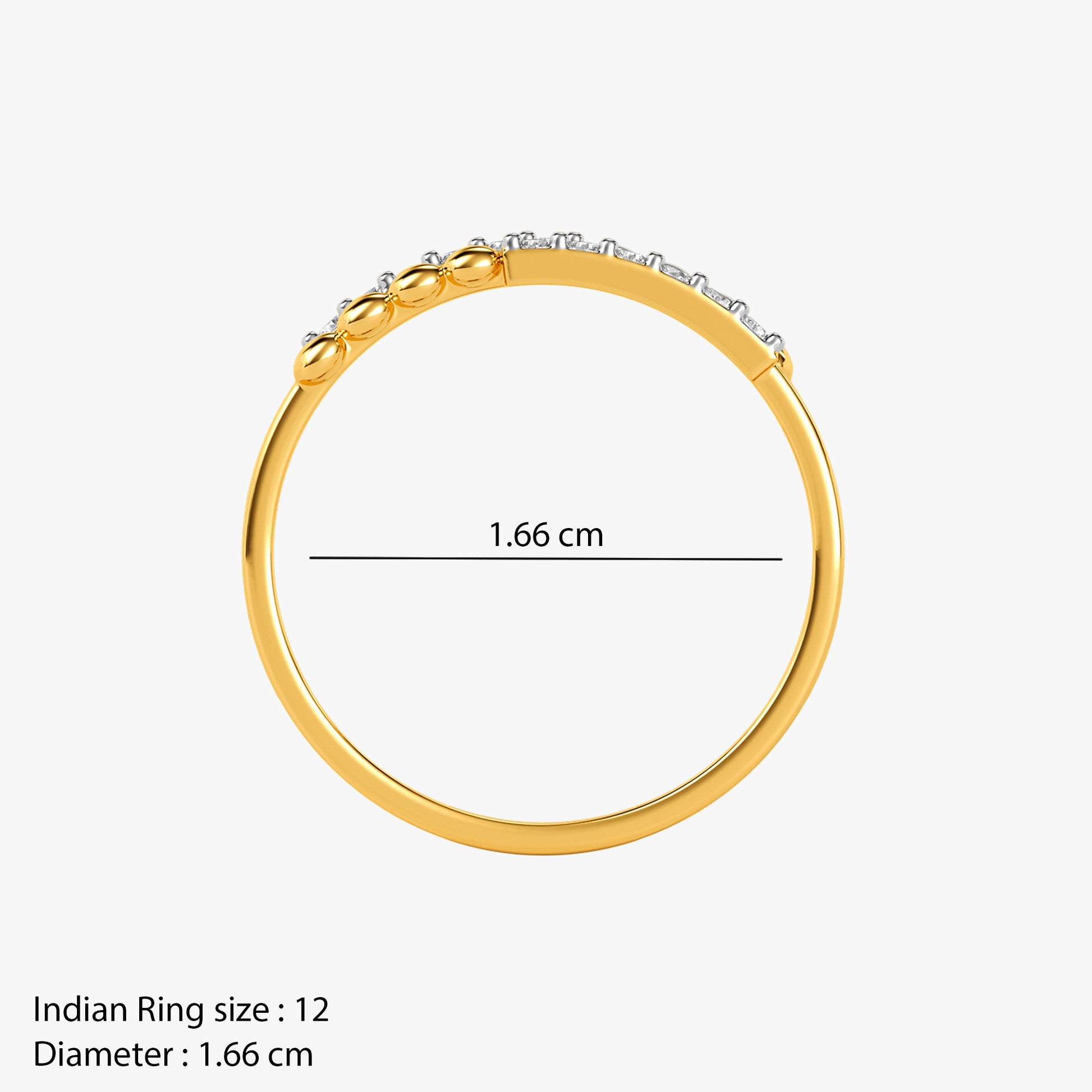 Gold Pulse Duality Lab Grown Diamond Ring (Size 12)