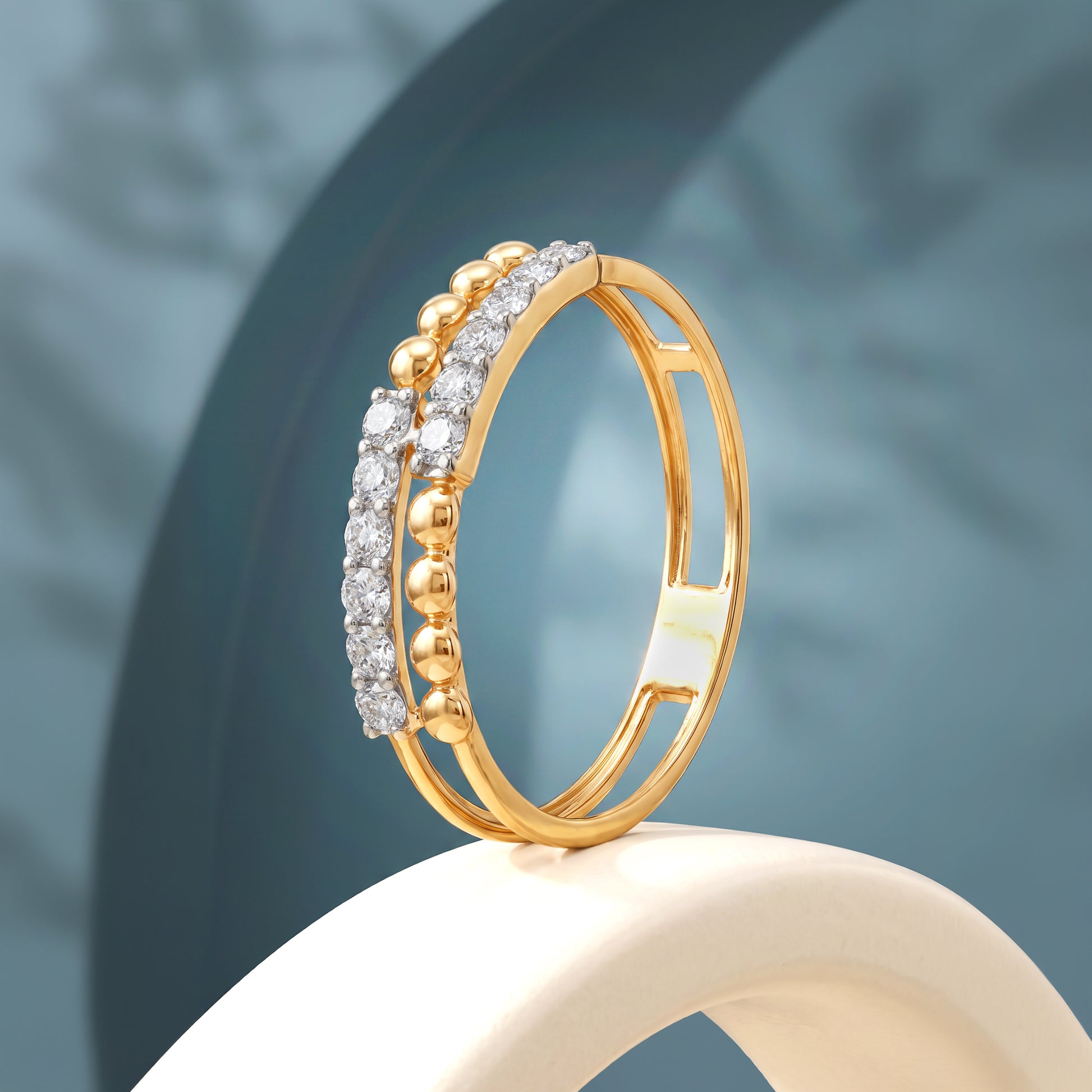 Gold Pulse Duality Lab Grown Diamond Ring (Size 12)