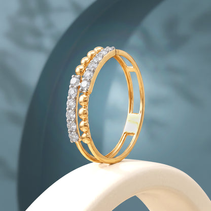 Gold Pulse Duality Lab Grown Diamond Ring (Size 12)