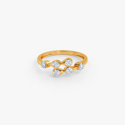 Gold Spiral Starlight Lab Grown Diamond Ring (Size 12)