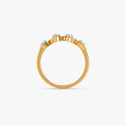 Gold Spiral Starlight Lab Grown Diamond Ring (Size 12)