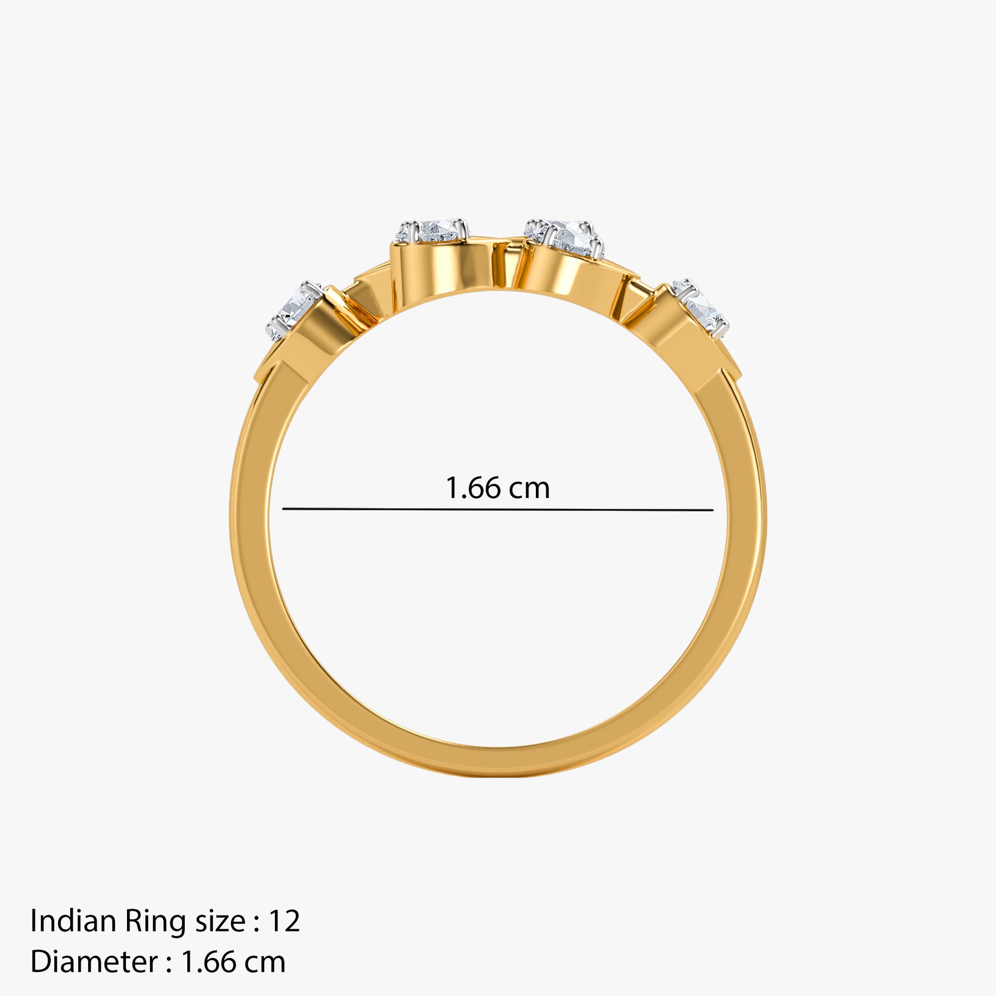 Gold Spiral Starlight Lab Grown Diamond Ring (Size 12)