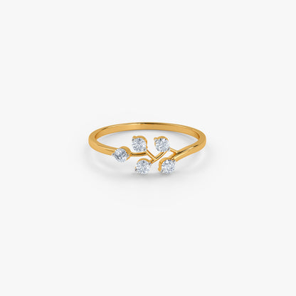Gold Elyra Lab Grown Diamond Ring (Size 12)