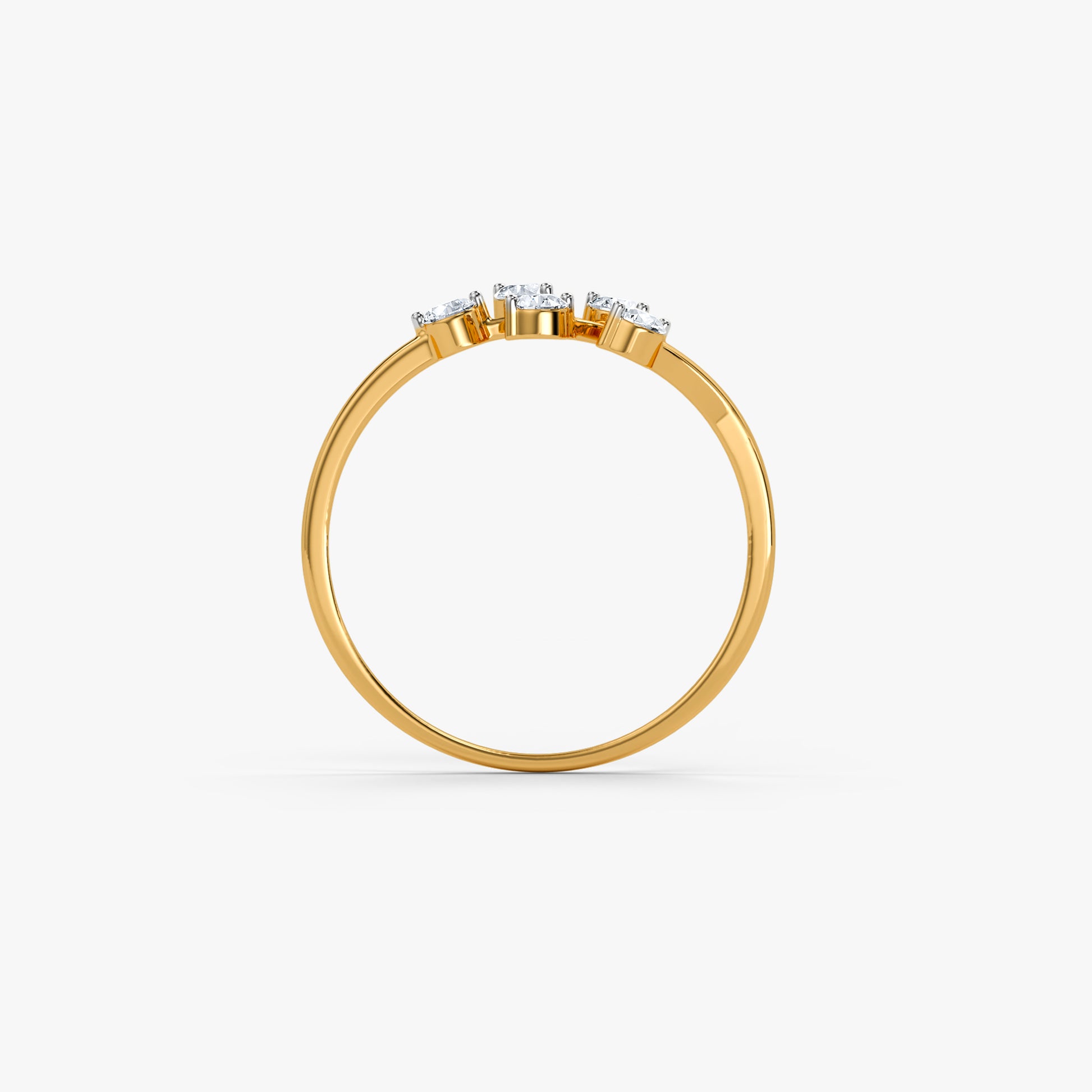 Gold Elyra Lab Grown Diamond Ring (Size 12)