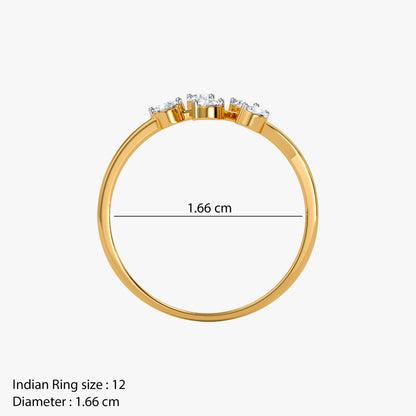 Gold Elyra Lab Grown Diamond Ring (Size 12)