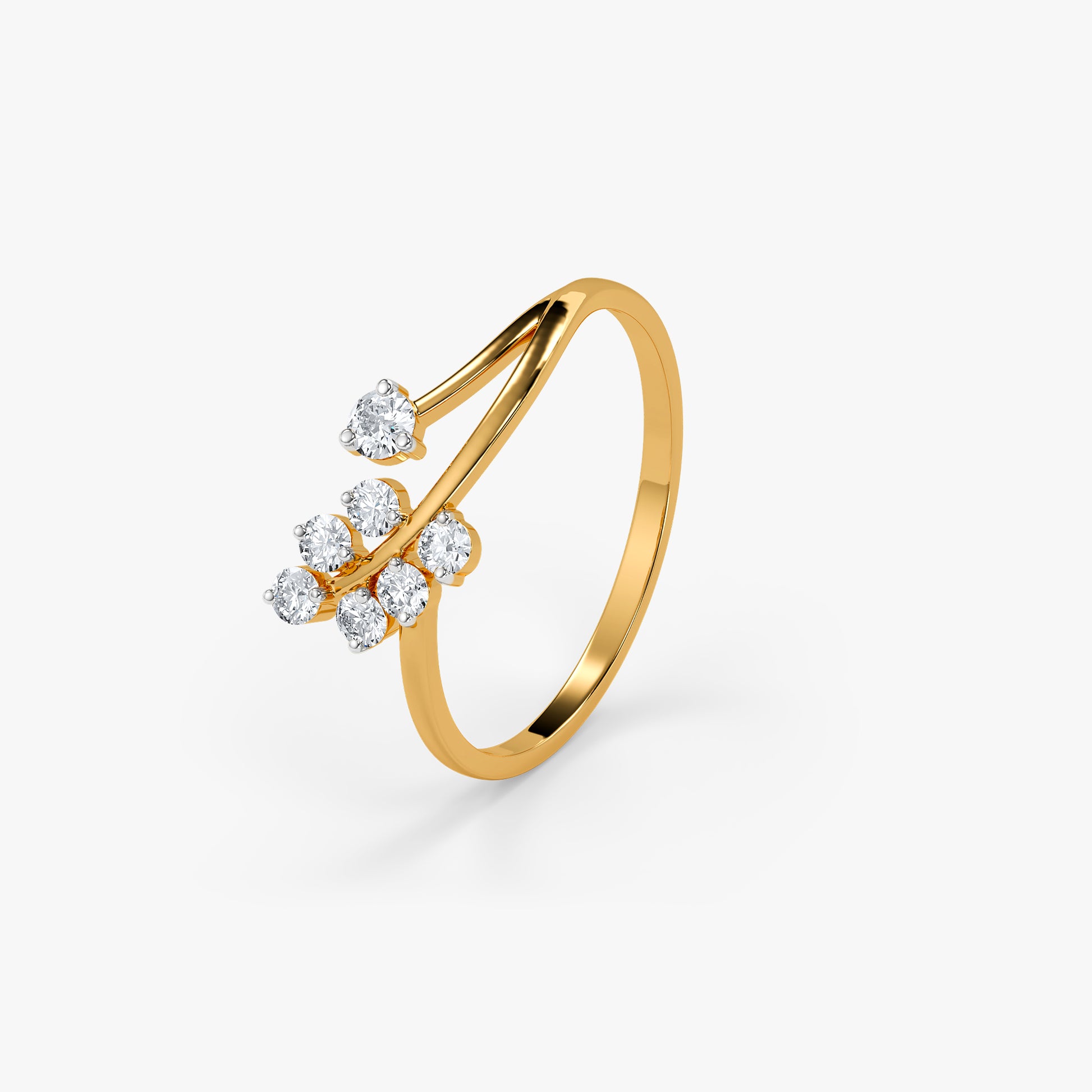 Gold Whispered Gardenia Lab Grown Diamond Ring (Size 12)