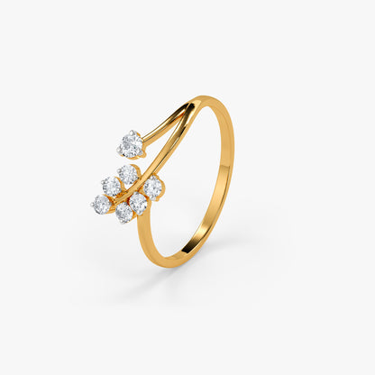 Gold Whispered Gardenia Lab Grown Diamond Ring (Size 12)