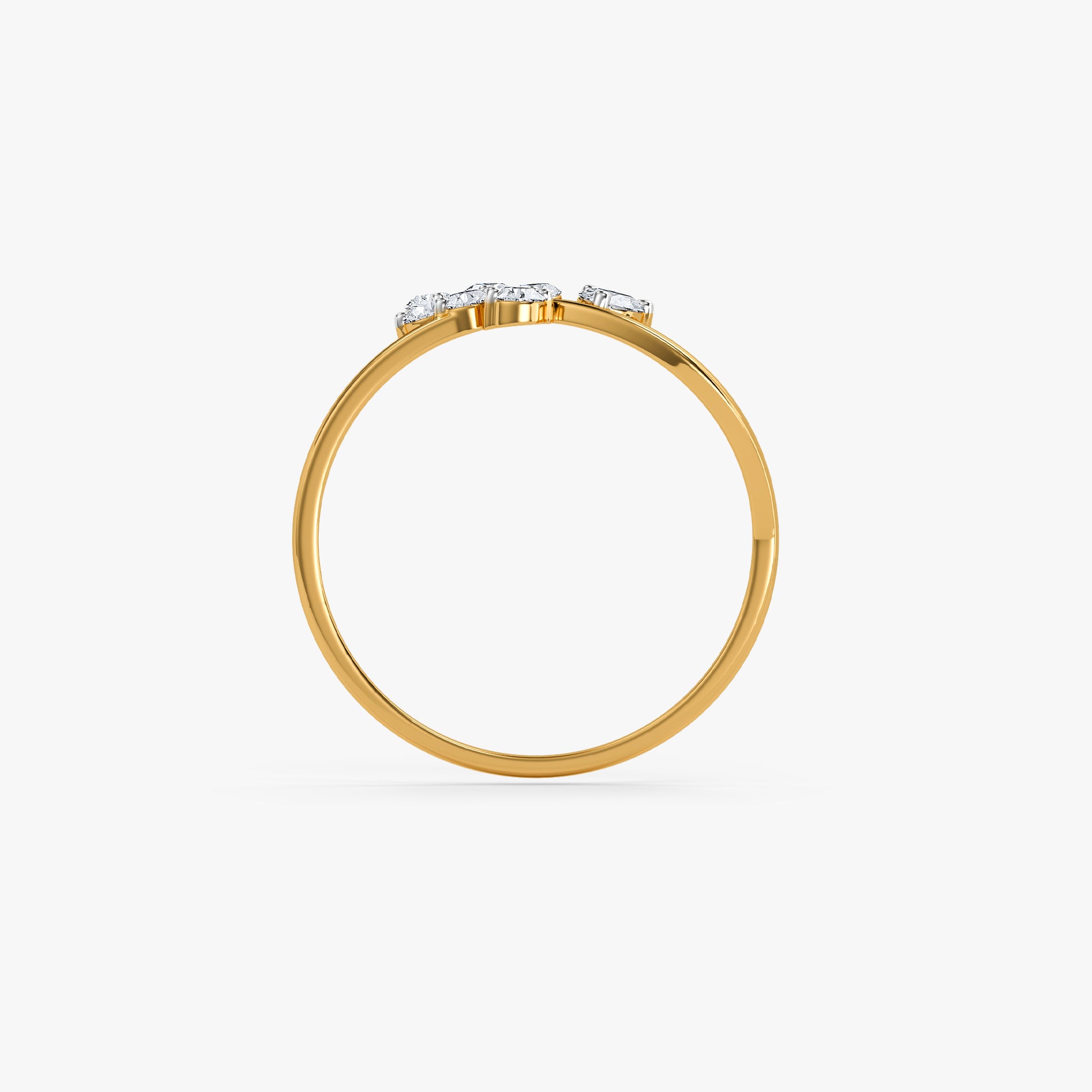 Gold Whispered Gardenia Lab Grown Diamond Ring (Size 12)