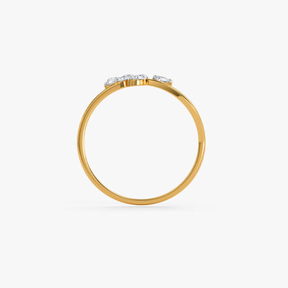 Gold Whispered Gardenia Lab Grown Diamond Ring (Size 12)