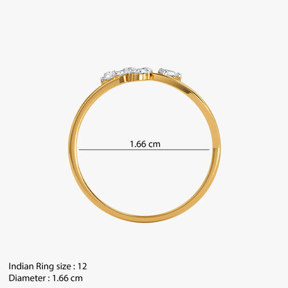 Gold Whispered Gardenia Lab Grown Diamond Ring (Size 12)