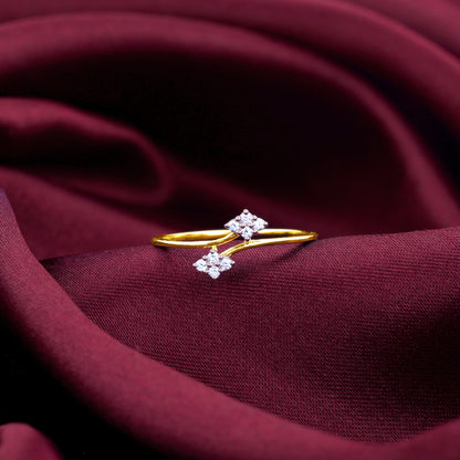 Gold Floral Tango Diamond Ring