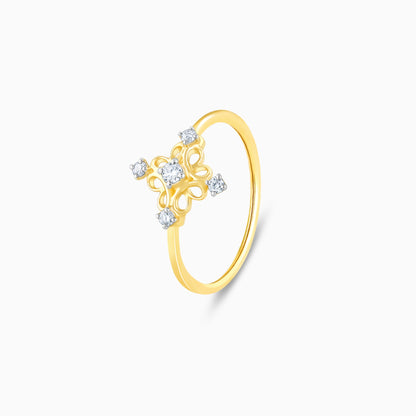 Gold Radiant Blossom Diamond Ring