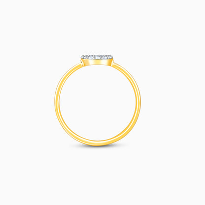 Gold Circular Radiant Diamond Ring