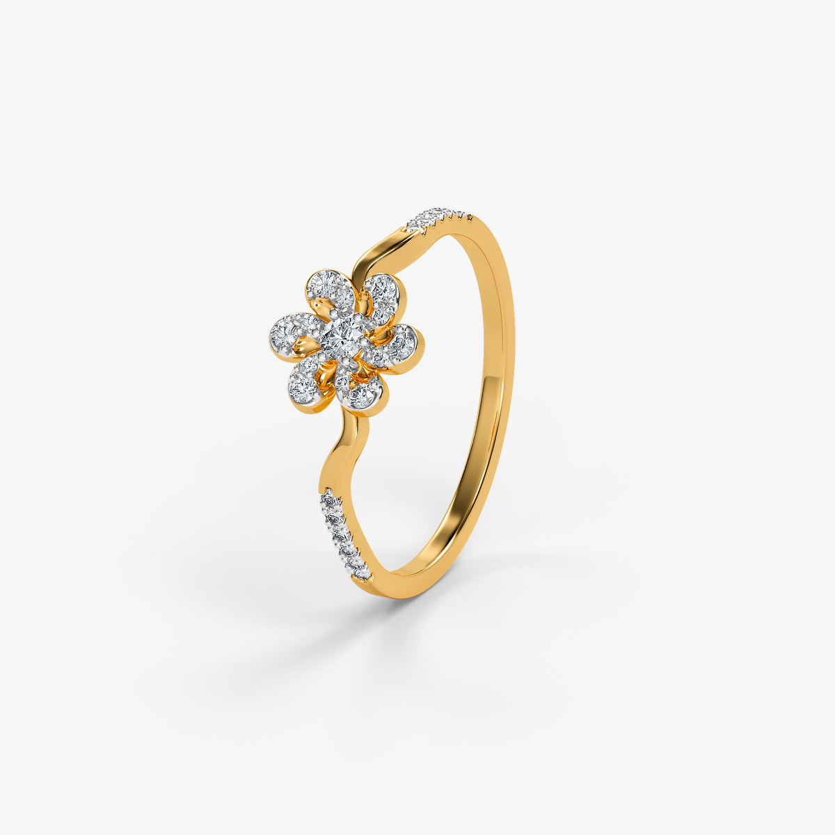 Gold Petal Pop Lab Grown Diamond Ring (Size 12)