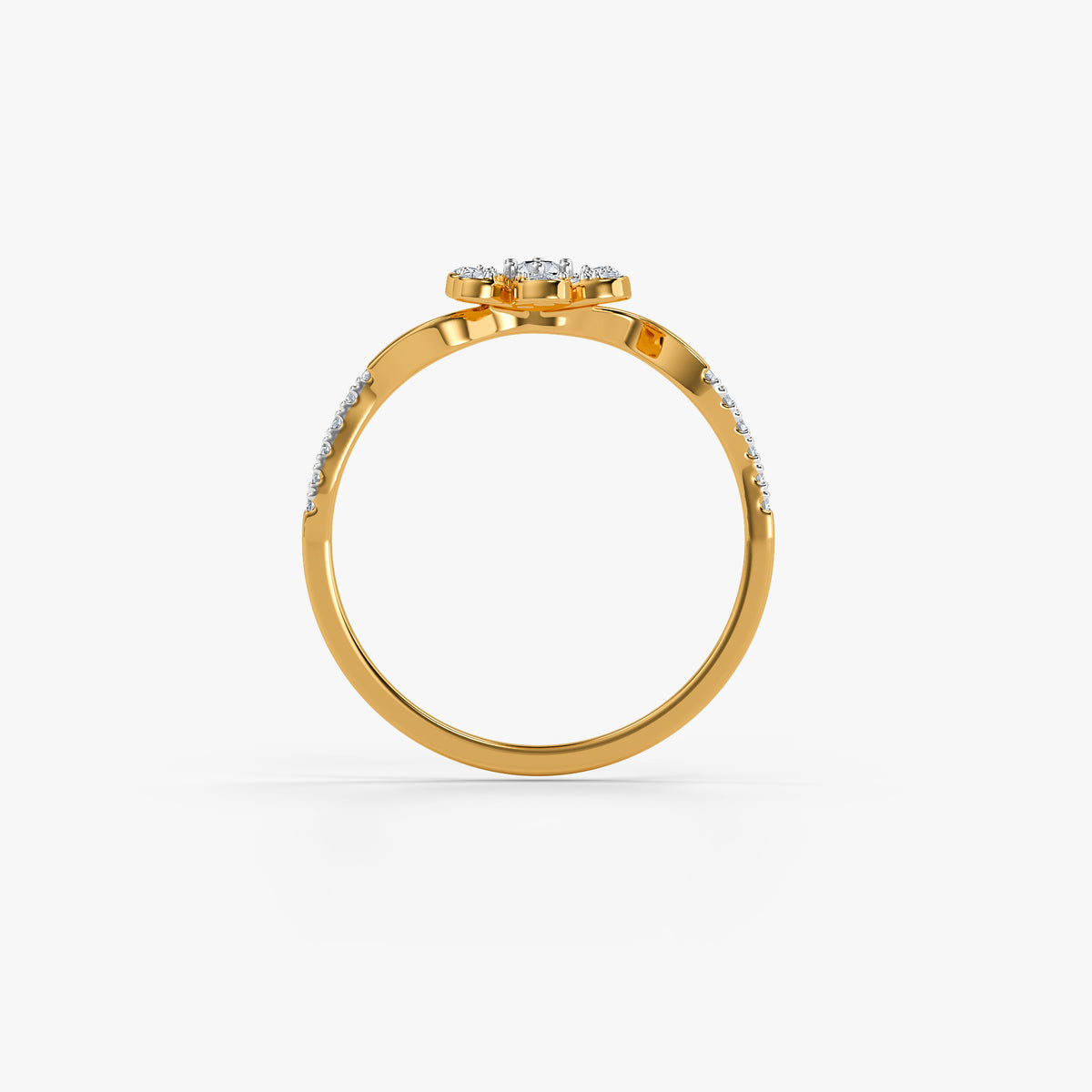 Gold Petal Pop Lab Grown Diamond Ring (Size 12)