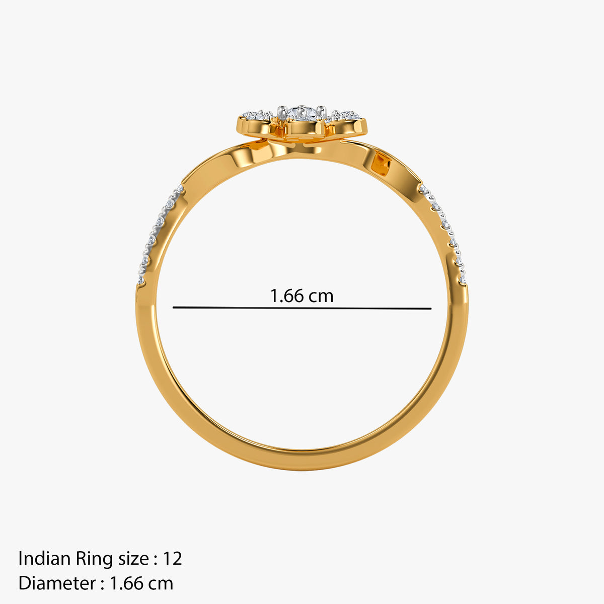 Gold Petal Pop Lab Grown Diamond Ring (Size 12)