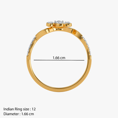 Gold Petal Pop Lab Grown Diamond Ring (Size 12)