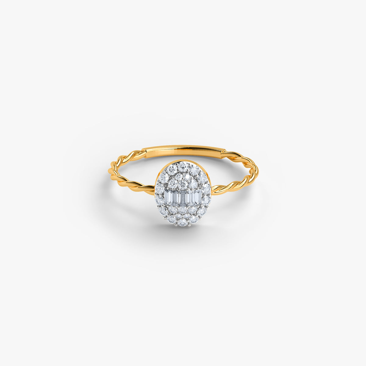 Gold Big Glow Lab Grown Diamond Ring (Size 12)