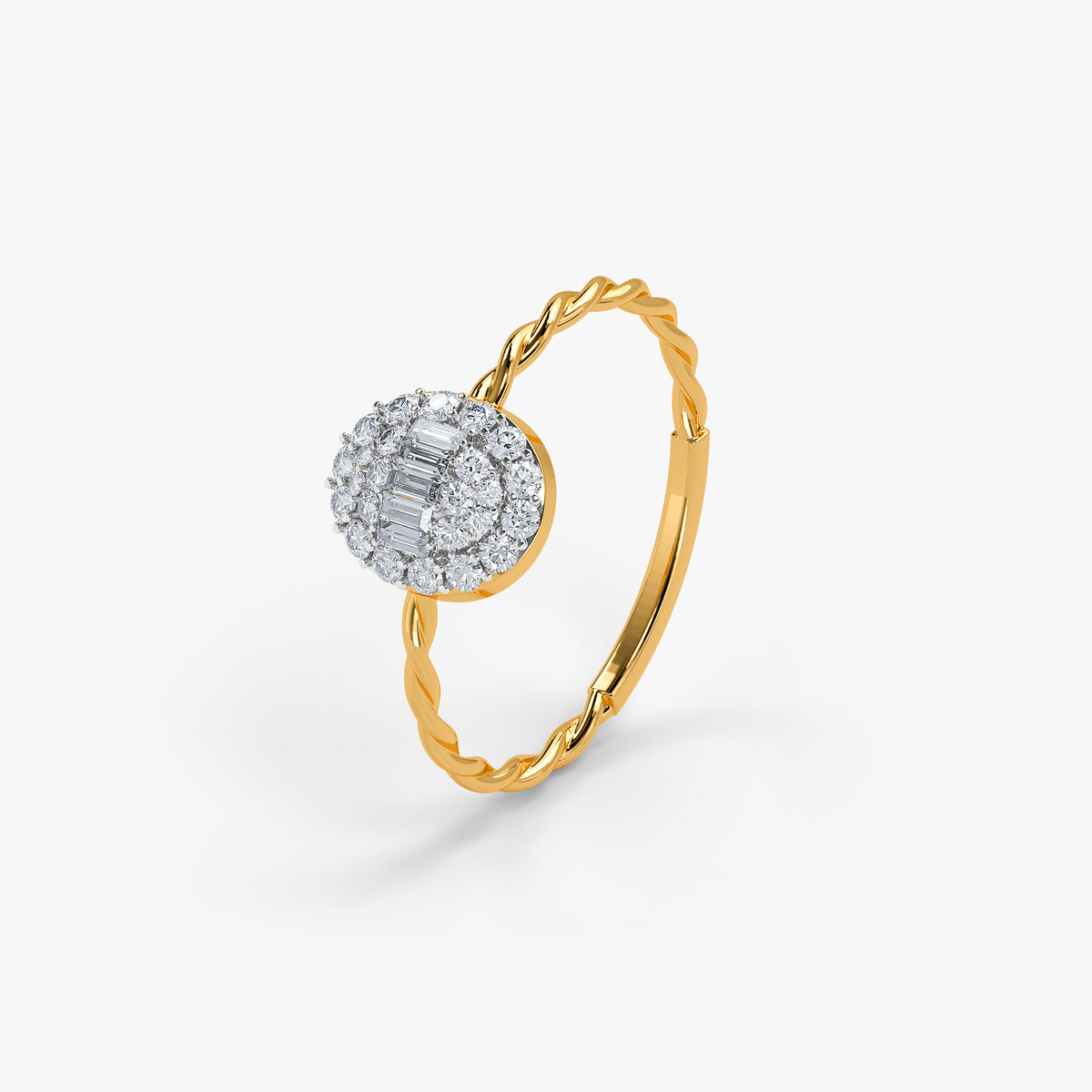 Gold Big Glow Lab Grown Diamond Ring (Size 12)