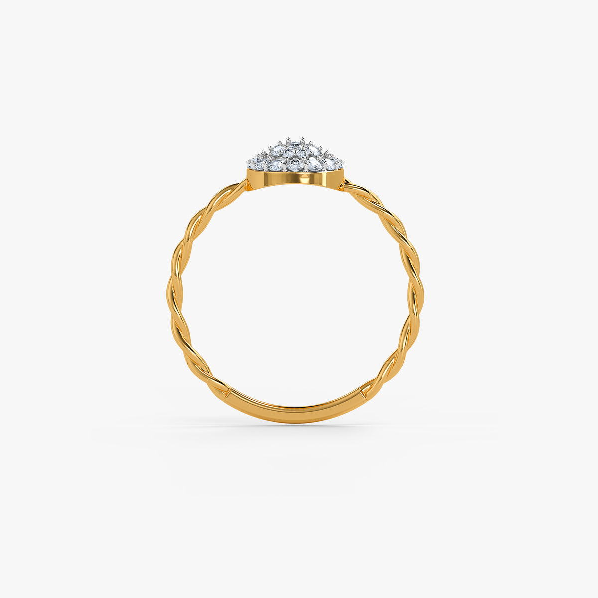 Gold Big Glow Lab Grown Diamond Ring (Size 12)